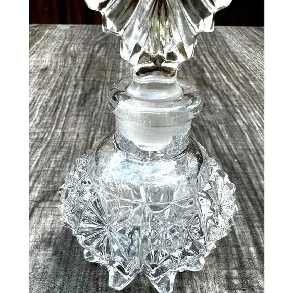 Imperial Glass Art Deco Crystal Vintage 1940's Style Perfume Bottle/Stopper - Picture 6 of 7